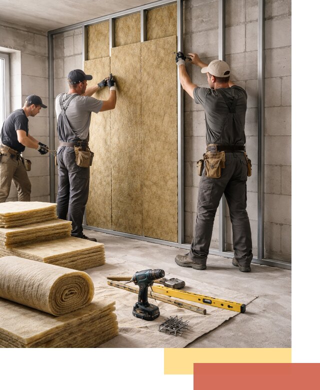 Шумоизоляция перегородок из блоков в Первоуральске — монтаж и защита шумоизоляцией