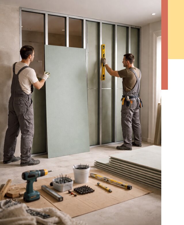 Перегородка из влагостойкого гипсокартона в Первоуральске от 4941 руб. — монтаж под ключ | ОТДЕЛОЧНИК-Прв