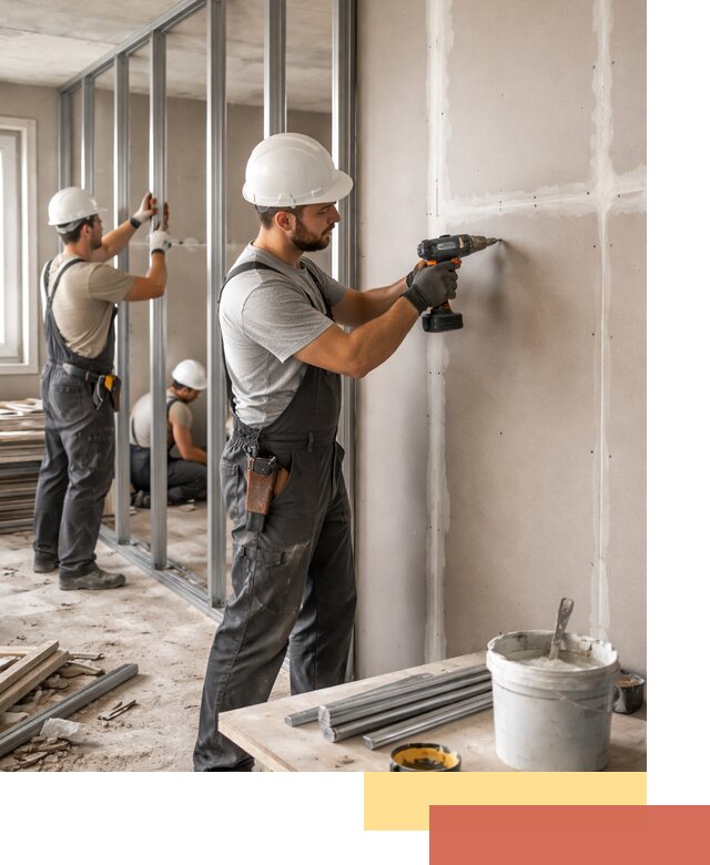 Перегородки из огнестойкого гипсокартона в Первоуральске под ключ