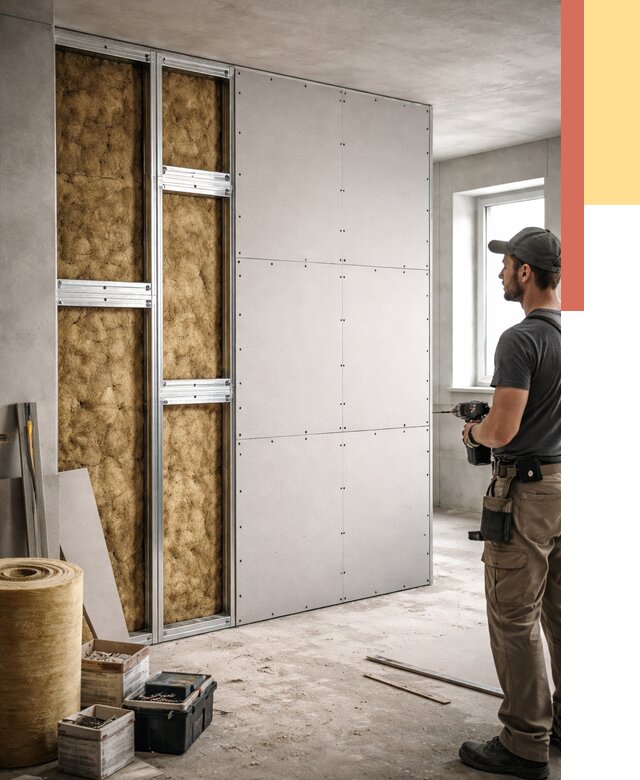 Усиленная перегородка под навеску в Первоуральске от 13175 руб. — монтаж под ключ | ОТДЕЛОЧНИК-Прв