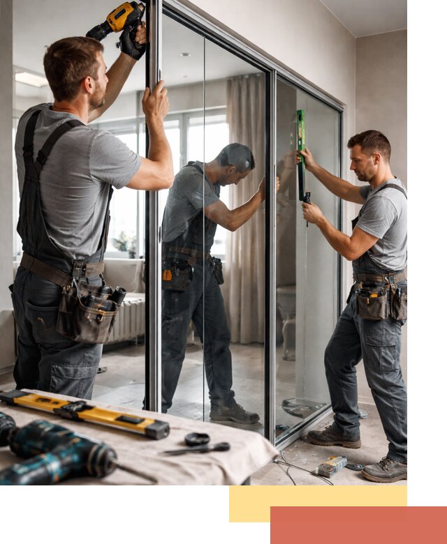 Каркасные стеклянные перегородки под ключ в Первоуральске