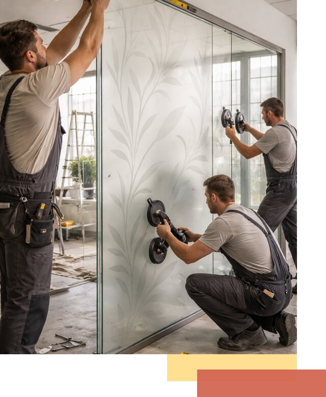 Стеклянные перегородки с рисунком на заказ в Первоуральске