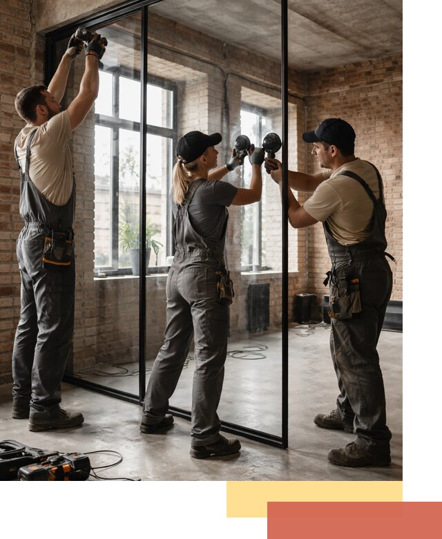 Стеклянные перегородки лофт — изготовление и монтаж в Первоуральске