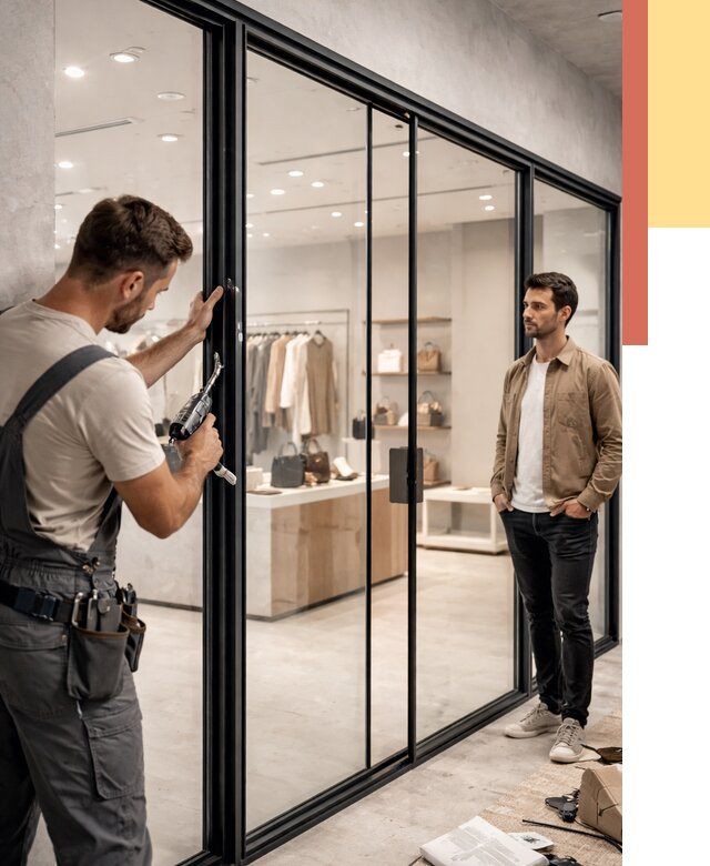 Стеклянные перегородки для магазинов в Первоуральске от 8440 руб. под ключ | ОТДЕЛОЧНИК-Прв