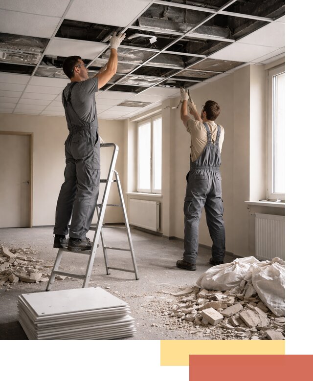 Демонтаж потолков Армстронг профессионально в Первоуральске