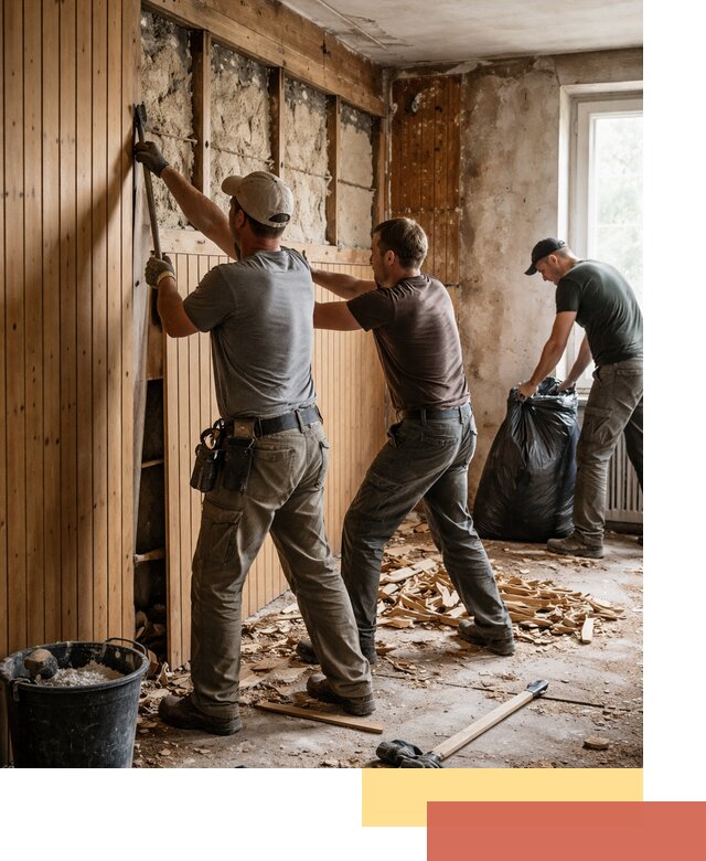 Демонтаж вагонки и вывоз материалов в Первоуральске