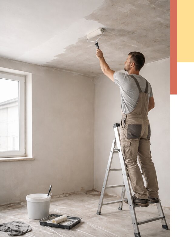 Грунтовка потолка в Первоуральске от 2573 руб. — быстро и недорого | ОТДЕЛОЧНИК-Прв