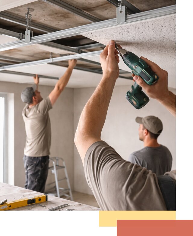 Монтаж акустического потолка в Первоуральске под ключ