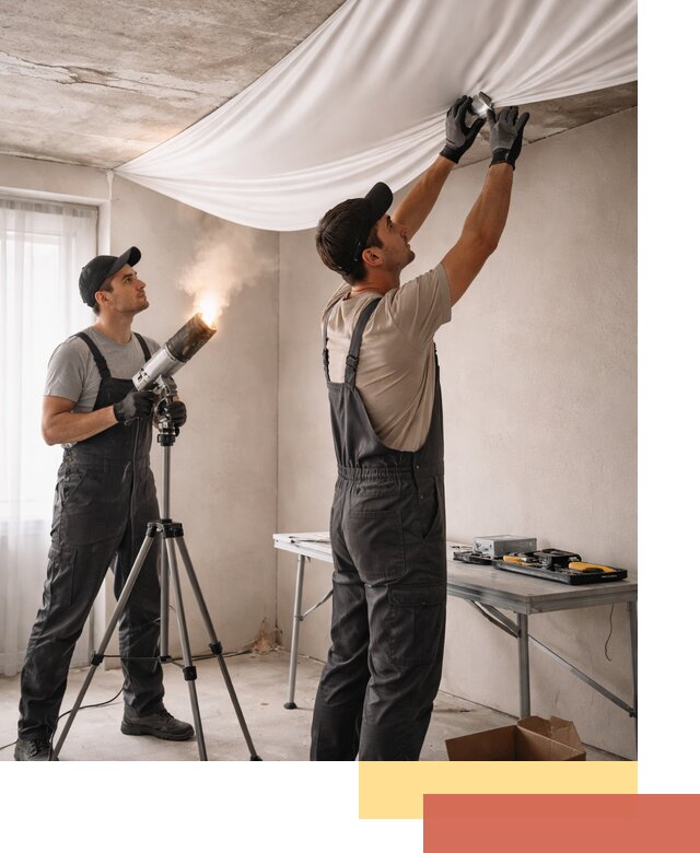 Установка натяжного потолка под ключ в Первоуральске