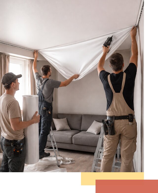 Монтаж сатинового натяжного потолка в Первоуральске качественно и быстро