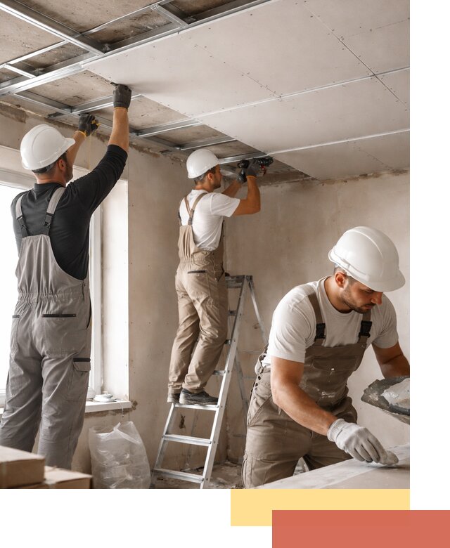 Одноуровневый потолок из гипсокартона в Первоуральске — монтаж и отделка