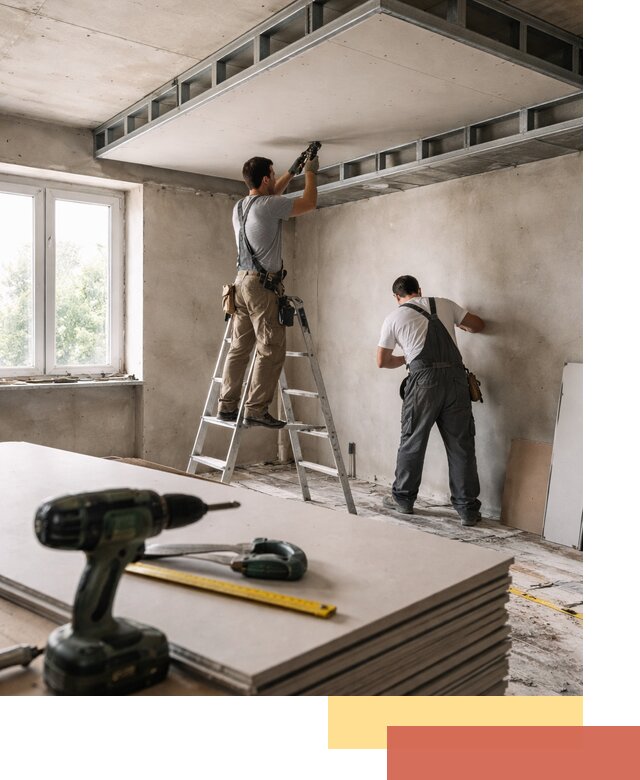 Двухуровневый потолок из гипсокартона в Первоуральске