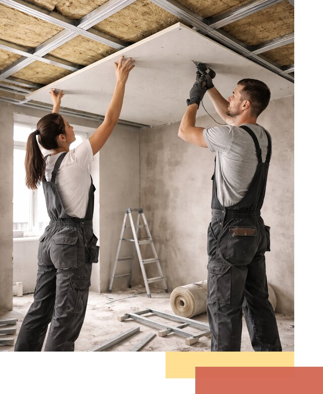 Звукоизоляция потолка из ГКЛ в Первоуральске профессионально и надежно