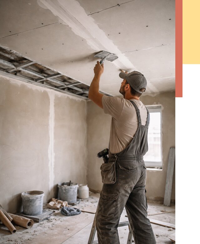 Ремонт потолка из гипсокартона в Первоуральске от 669 руб./м² — быстро и недорого | ОТДЕЛОЧНИК-Прв