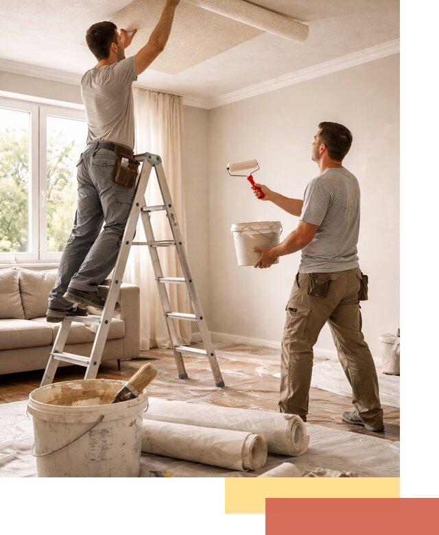 Поклейка обоев на потолок в Первоуральске — качественно и быстро