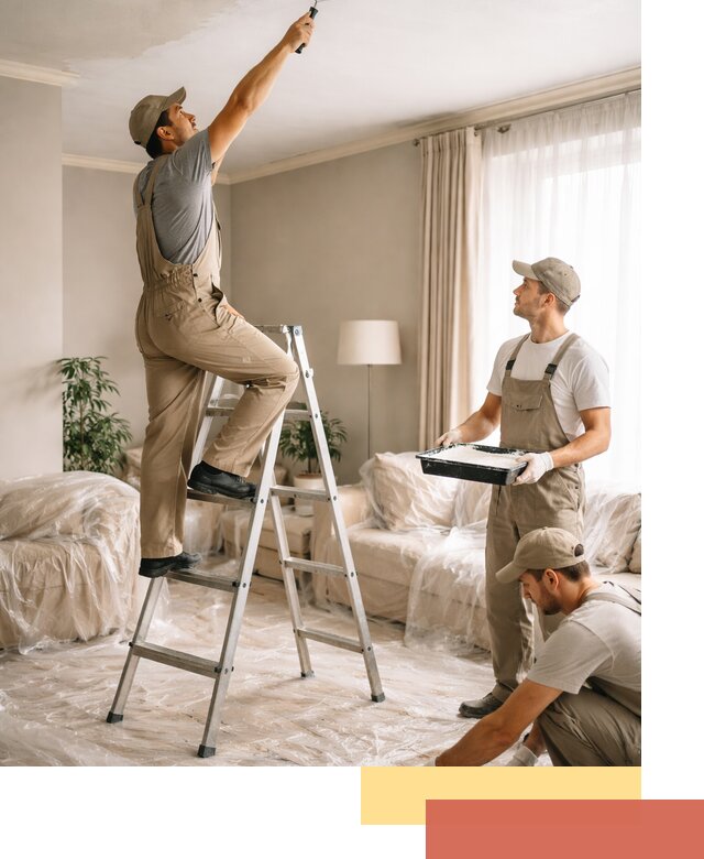 Покраска потолков акриловой краской в Первоуральске качественно и быстро