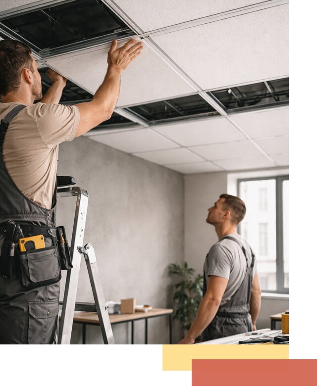 Монтаж потолочной плитки в Первоуральске качественно и в срок