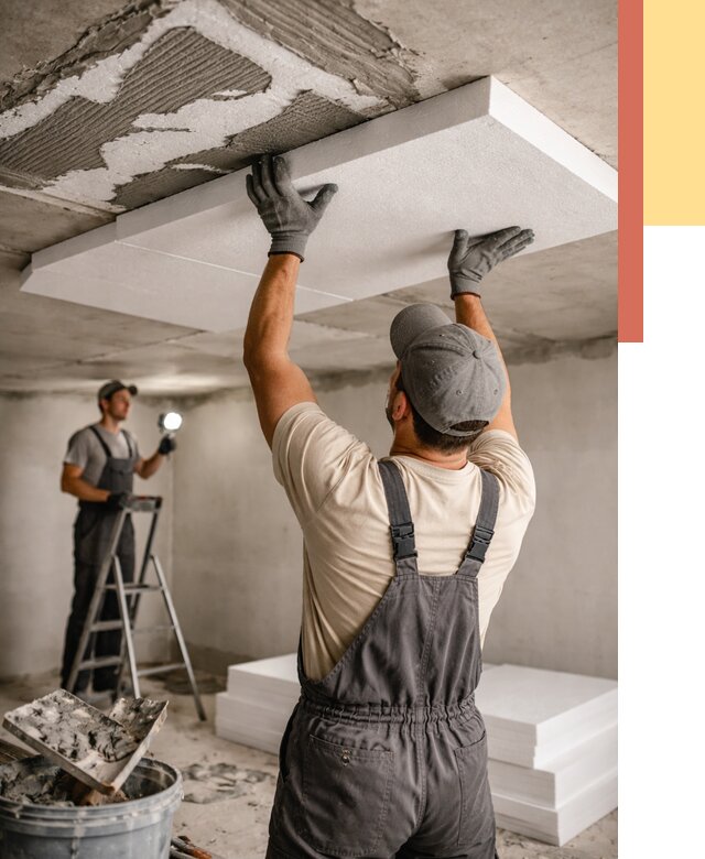 Утепление потолка пенопластом в Первоуральске от 4632 руб/м2 — недорого и быстро | ОТДЕЛОЧНИК-Прв