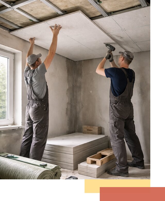 Шумоизоляция потолка панелями ЗИПС в Первоуральске